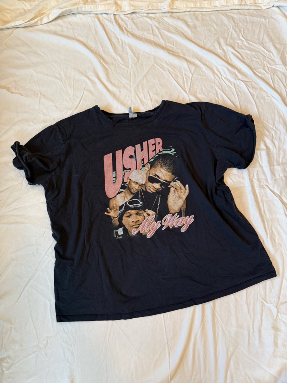 Usher My Way Black Graphic Tee